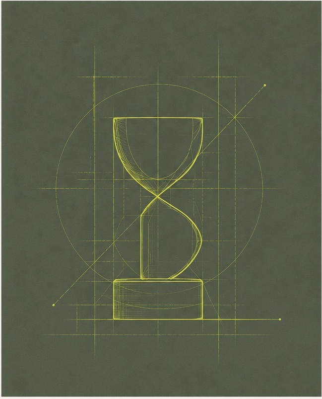 Boceto técnico en verde lima de un trofeo personalizado diseñado y fabricado a medida por Greenthem